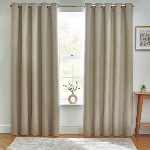 Dawn (Blackout) Eyelet, Natural - Ready Made Curtains - Image 3